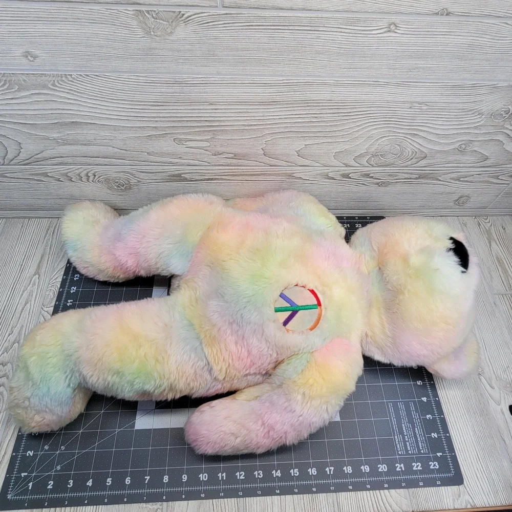 Ty Beanie Buddies‎ Rainbow Tie Dye Peace Bear Lg Plush Stuffed Animal 1999 28